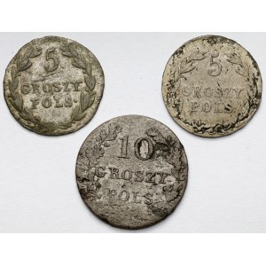 5-10 pennies 1819-1831 - set (3pcs)