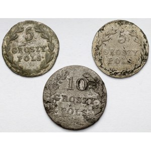 5-10 haléřů 1819-1831 - sada (3ks)