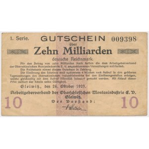 Gliwice (Gleiwitz), 10 Milliarden mk 1923