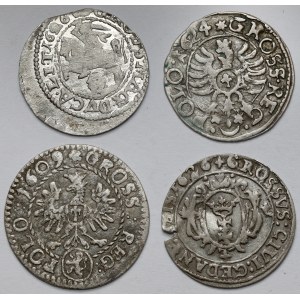 Žigmund III Vasa, groše 1609-1626 - sada (4ks)