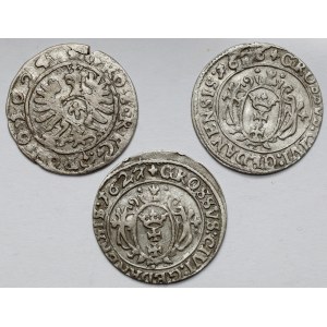 Sigismund III Vasa, Pennies 1624-1627 - set (3pcs)