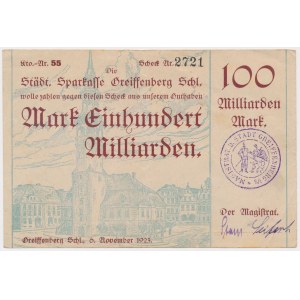 Gryfów Śląski (Greiffenberg in Schl.), 100 billion mk 1923