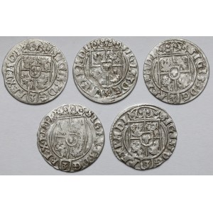 Sigismund III Vasa, Half-tracks Bydgoszcz 1622-1624 - set (5pcs)