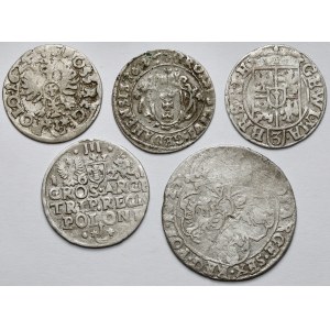Sigismund III Vasa, from Penny to Sixpence - set (5pc)