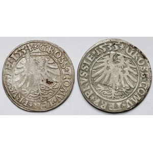 Zikmund I. Starý, torunský groš 1534-1535 - sada (2ks)