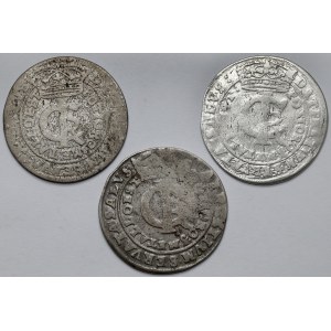 Jan II Kazimierz, Tymfy Kraków and Bydgoszcz - set (3pcs)