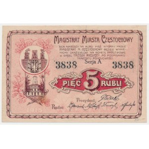 Częstochowa, 5 rublů 1915 - A