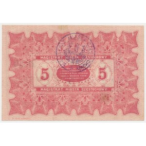 Częstochowa, 5 rubles 1915 - A