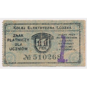 Lodz, Elektrische Eisenbahn, 11 fenig ABONNEMENT für 1 mk