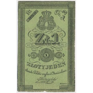 Powstanie Listopadowe, 1 złoty 1831 - Głuszyński - cienki papier