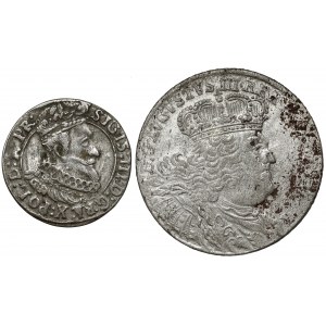 Ort August III and the 1627 Gdańsk penny - set (2pcs)
