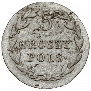 5 Polish pennies 1823 IB