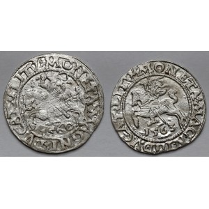 Sigismund II Augustus, Vilnius 1560 and 1563 half-pennies - set (2pcs)