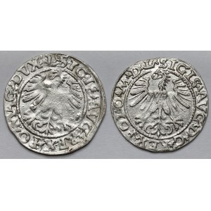 Sigismund II Augustus, Vilnius 1560 and 1563 half-pennies - set (2pcs)