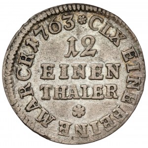 Frederick Christian, 1/12 thaler 1763 IFóF, Leipzig