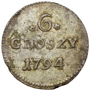 Poniatowski, 6 groszy 1794 - pierwszy typ