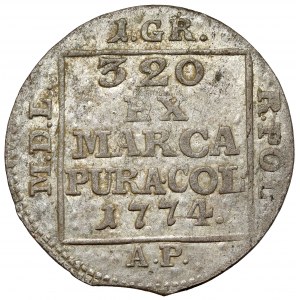 Poniatowski, Grosz srebrny 1774 AP - rzadki