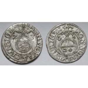 Gustav II Adolf and Christina Vasa, Riga half-track 1623 and 1648 - set (2pcs)