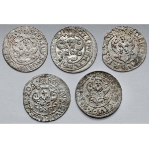 Sigismund III Vasa, Riga shillings 1600-1609 - set (5pcs)