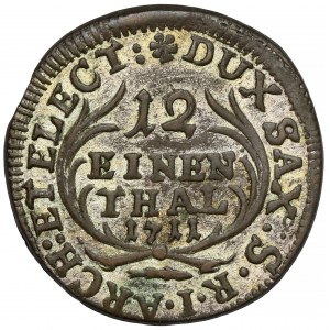 August II the Strong, 1/12 thaler 1711 EPH, Leipzig