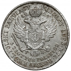 5 Polish zloty 1829 FH