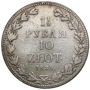 1-1/2 rubla = 10 złotych 1835 MW, Warszawa - rzadkie