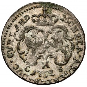 Courland, Charles Christian, Mitavian penny 1762 CHS - dekoratívne