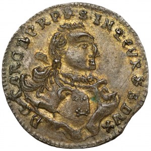 Courland, Charles Christian, Mitavian Penny 1762 CHS - oválny
