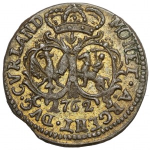 Courland, Charles Christian, Mitavian Penny 1762 CHS - oválny