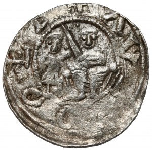 Ladislaus II the Exile, Denarius - Fight with the Lion