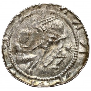 Ladislaus II the Exile, Denarius - Eagle and Hare - wedges / star