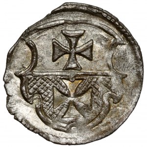 Sigismund I the Old, Elblag denarius without date - beautiful