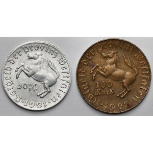 Westphalia, 50 fenig and 100 marks 1921-1922 - set (2pcs)