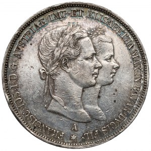 Austria, Franz Joseph I, 2 guilders 1854 - nuptial