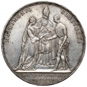 Austria, Franz Joseph I, 2 guilders 1854 - nuptial