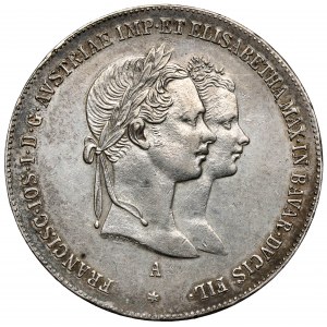 Rakúsko, František Jozef I., Gulden 1854 - sobáš