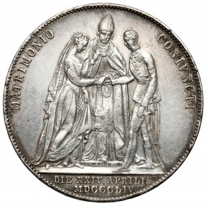 Austria, Franciszek Józef I, Gulden 1854 - zaślubinowe