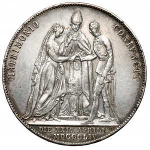 Rakousko, František Josef I., Gulden 1854 - svatba