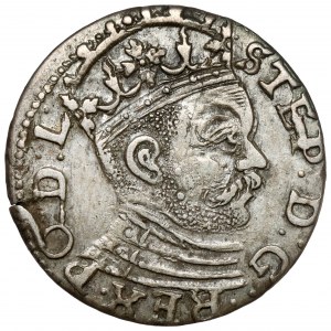 Stefan Batory, Trojak Riga 1585 - without epaulettes