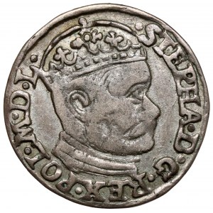 Stefan Batory, Trojak Olkusz 1584 ID - iniciály GH - vzácnější portrét