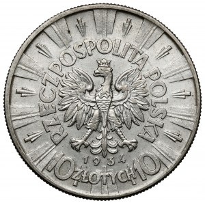 Piłsudski 10 złotych 1934 - urzędowy