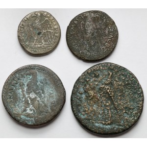 Řecko, Egypt - sada bronzových mincí (4ks)