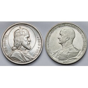Hungary, 5 pengo 1938-1939 - set (2pcs)