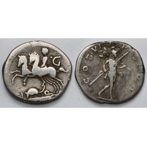 Republic, Ti. Quinctius and Rome, Trajan - denarius set (2pc)