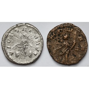 Římská říše, Elagabal a Claudius II. z Gothy, denár a antoninián - sada (2ks)