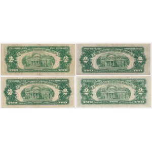 USA, 2 Dollars 1928-1963 (4Stück)