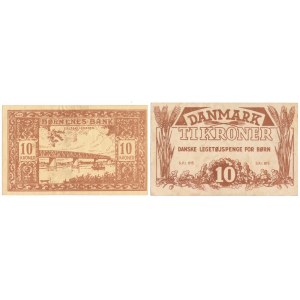 Denmark, 2x 10 Kroner ND (2pcs)