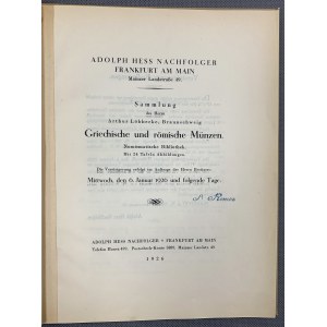 Katalog aukcyjny Arthur Arthur Löbbecke - monety greckie i rzymskie
