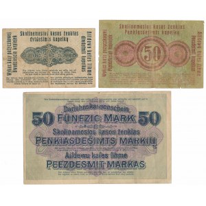 Poznań, 20 i 50 kopiejek 1916 i Kowno, 50 marek 1918 (3szt)