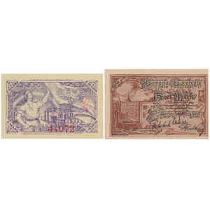 Tychy, 2 marks 1921 and Laury Steelworks, 2 marks 1921 (2pc)